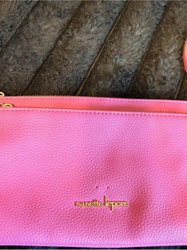 Nanette Lepore Hot Pink Pebbled Leather Crossbody - Image 2