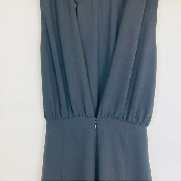 Wilfred Aubrey Halter Midi Dress Black Chiffon Open Back Minimalist 00 - Image 6