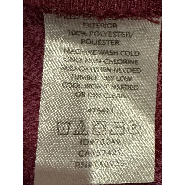 Ann Taylor LOFT flutter sleeve shift dress Burgundy Maroon Size 16 - Image 8
