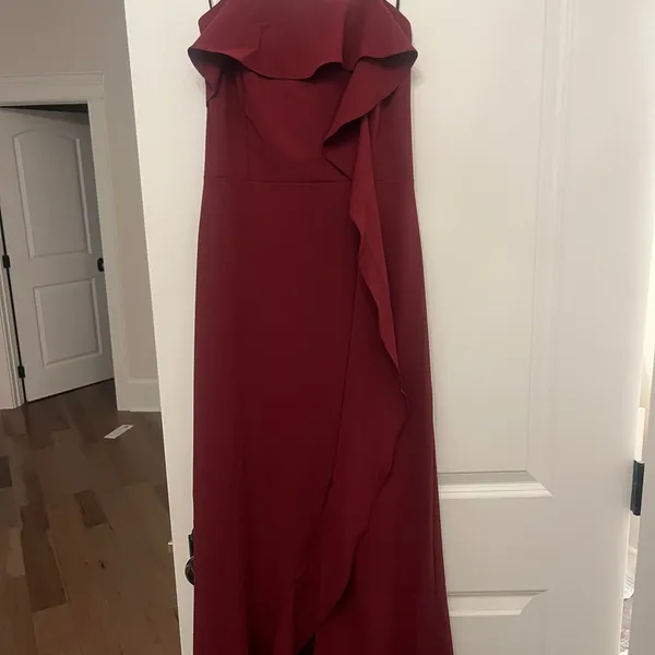 Lulus Red strapless gown - Image 2
