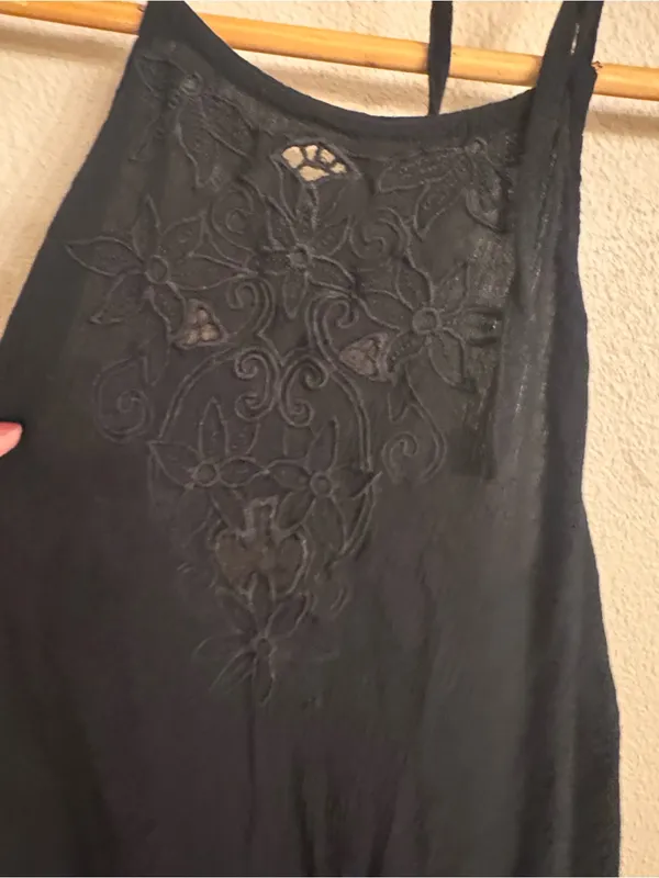 FREE PEOPLE Halter Lace-Detail Midi Dress - Image 4