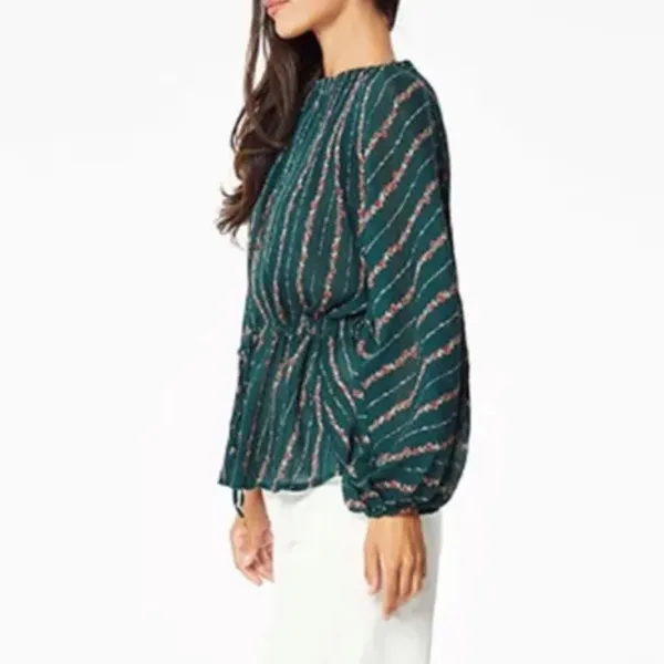 Roller Rabbit Mateaus Linden Cotton Gauze Peasant Blouse - Image 5