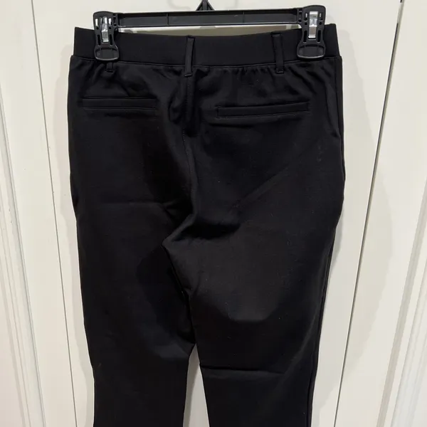 Quince Womens Ultra-Stretch Ponte Straight Leg Pants Black‎ Pull On Capsule - Image 4