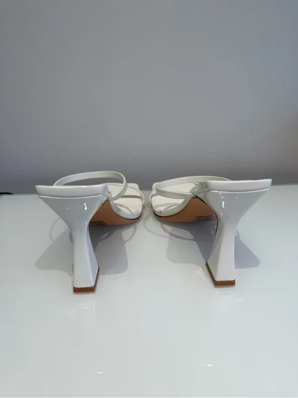 Amazon White Strapped Block Heels NWOT - Image 3