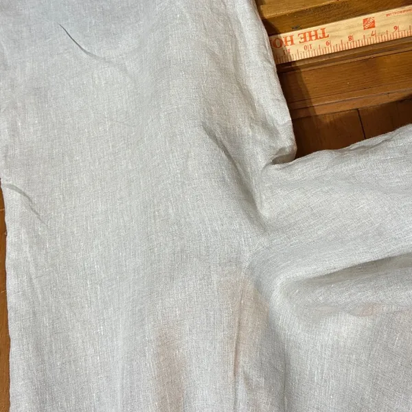 Women's Wide Leg 100% Linen Pants - Cream - Image 8