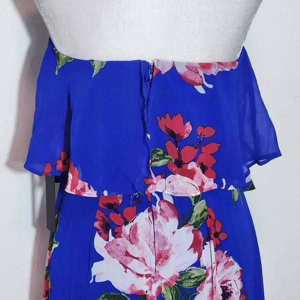 City Triangles Blue Floral Strapless Maxi Dress NWT Size Small Boho Maxi Dress - Image 6
