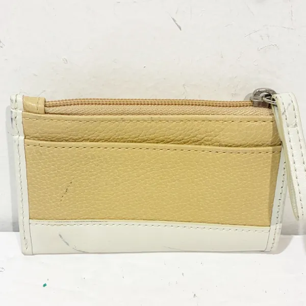 Coach‎ Leather Card Wallet Brown/cream Pebbled Leather Keychain - Image 6