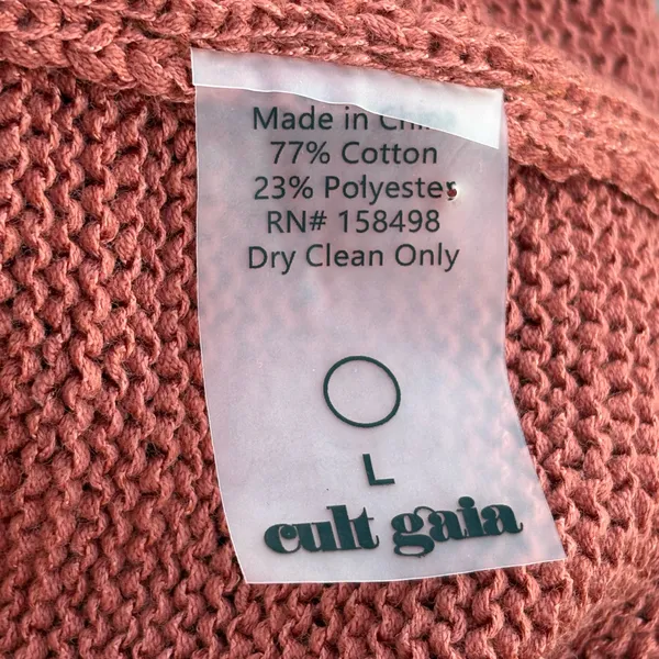 Cult Gaia Billie knit cutout short sleeve mini dress in Jasper size L large NWT - Image 8