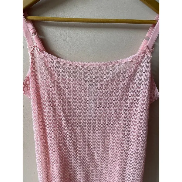 PINK Victoria’s Secret Light Pink Heart-Lace Slip Size XL NWT - Image 6