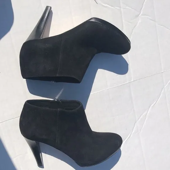 Via Spiga‎ Suede Stiletto Black Suede Ankle Stilleto Booties - Image 5