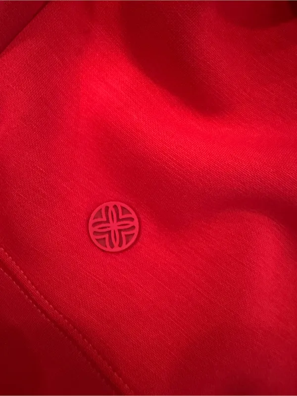 Lilly Pulitzer Bright Red Hooded Pullover - Image 3