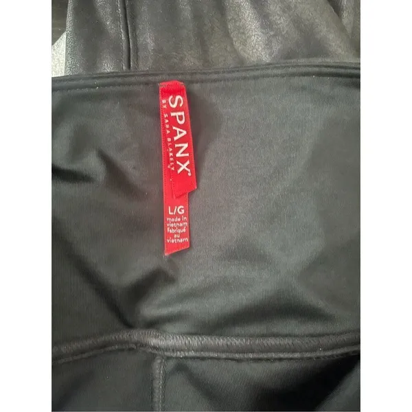 Spanx Black‎ Faux Leather Leggings Size Large - Image 2