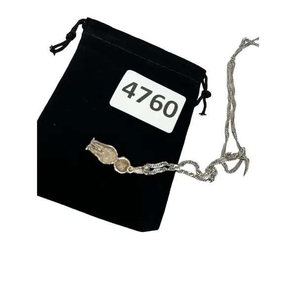 Boy charm necklace pendant 925 marking boy with overalls - Image 14
