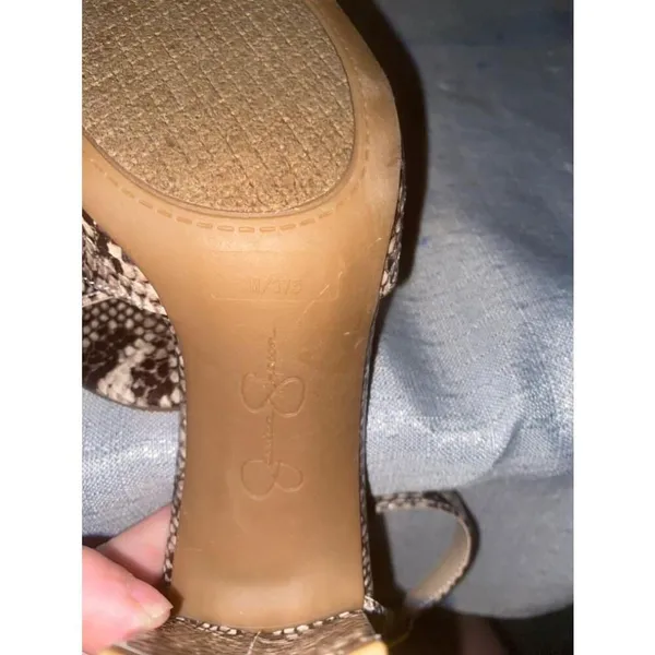 Women's Jessica Simpson Brown Snake Print Heels Size 7.5 - Image 7