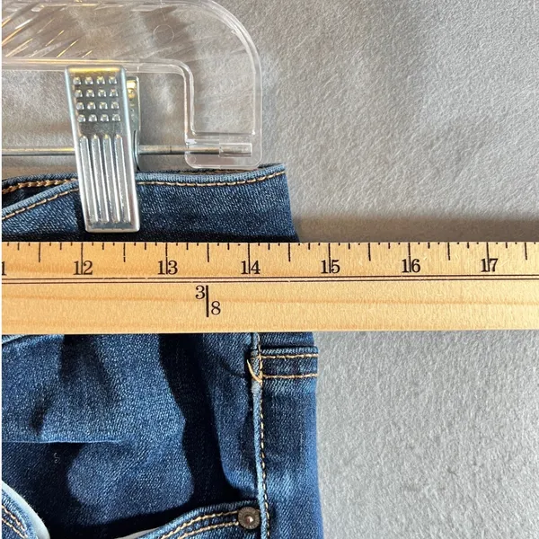 646 |‎ American Eagle Skinny Mid Rise Stretch Denim Jeans Dark Wash Womens 8 - Image 3