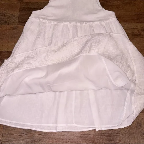 Tuckernuck Pomander Place Morgan Lightweight Gauze Ruffle Neckline Bow Dress - Image 10