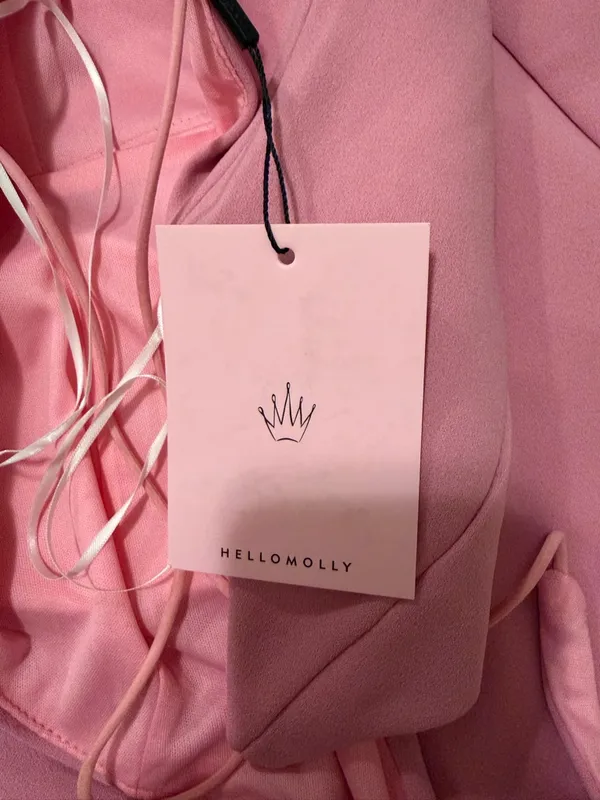Hello Molly Dusty Pink V-Neck Mini Dress - Image 3