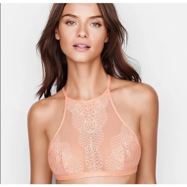 Victoria's Secret Bralette NWOT Medium Gray Lace Sexy - Image 7