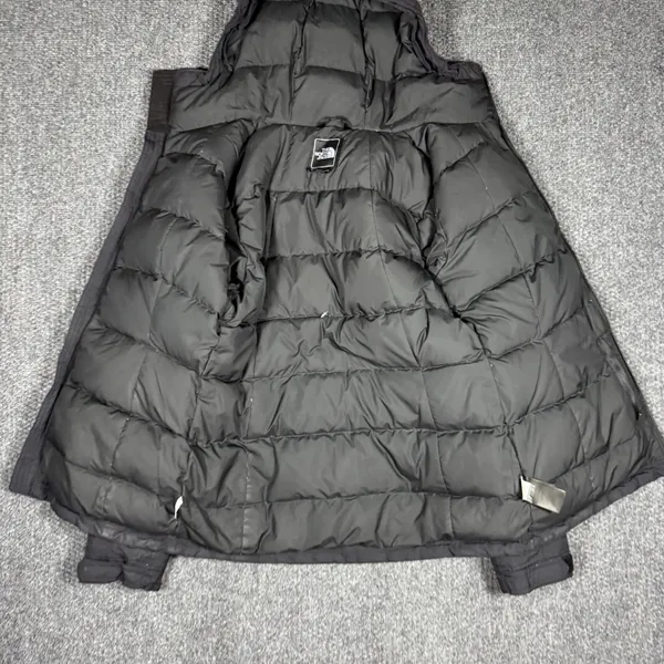 The North Face Hyvent Womens‎ Sz Small Goose Down Belted Jacket Black - Image 5