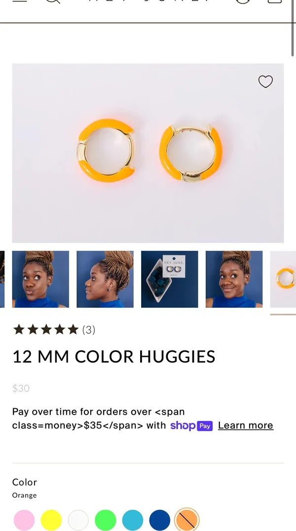 hey june orange and gold huggies - Image 2