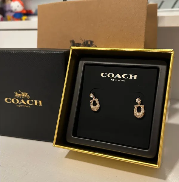 Coach Earrings Gold - Image 2