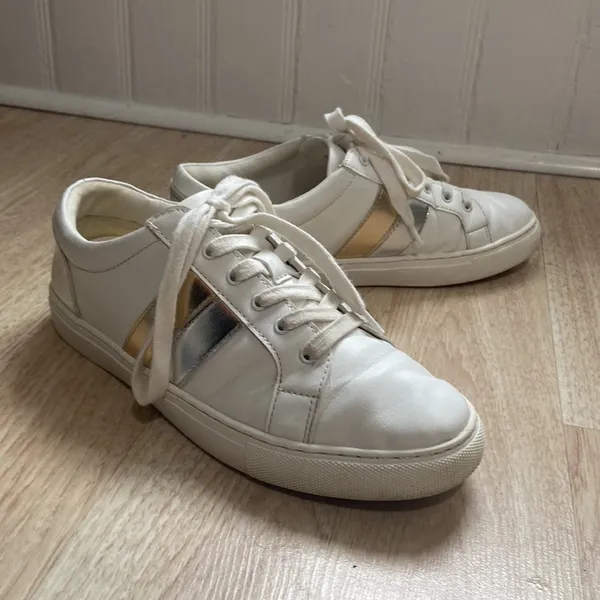 J. Crew New Road Trip Sneakers With Stripe Size 9 - Image 4