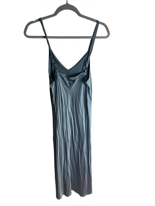 Lilysilk Long & Close Fitting Silk Nightgown Blue Haze XS - Image 4