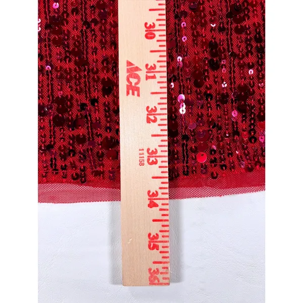 Intimately Free People Red Sequin Mini Slip Dress Square Neck Sz L OB1533256 NWT - Image 5
