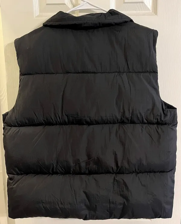 Black Puffer Vest Size M - Image 5