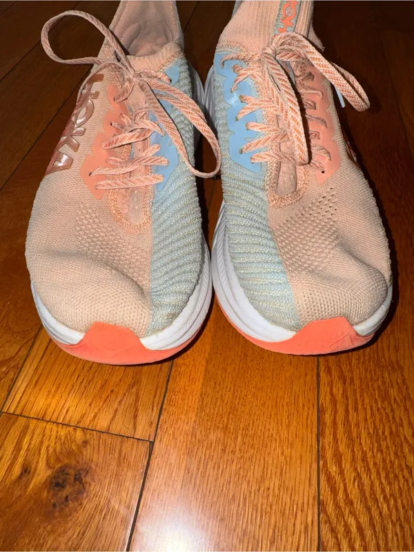 HOKA Carbon X3 Peach/Coral Running Shoes – Women’s 9.5 - Image 3