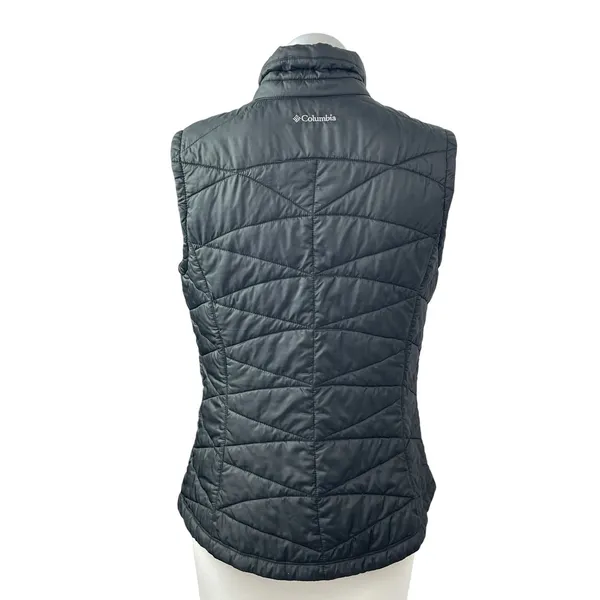 Columbia Omni-Heat Women's Black Sleeveless Puffer Quilted Vest Coat Jacket Sz M - Image 3
