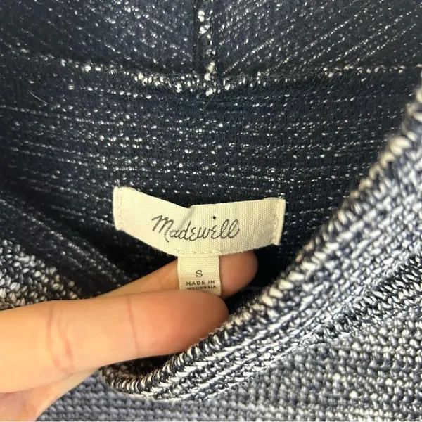 Madewell Knit Blue Cowl Neck Long Sleeve Relaxed Sweater Size Small - Image 9