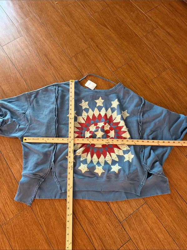 Free People Camden Graphic Starburst Sweatshirt- size XS - Image 3