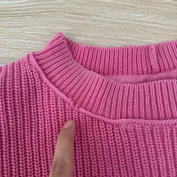 Aerie‎ Small Beyond Oversized Rib Tunic Sweater Pink Preppy Chic Lounge School - Image 3