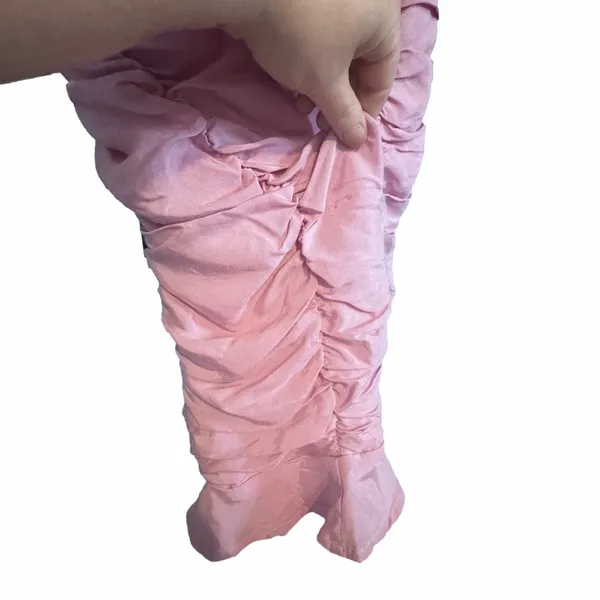 ASTR Women's Lavender Pink Aiko Ruched Mini Dress Size Large - Image 7