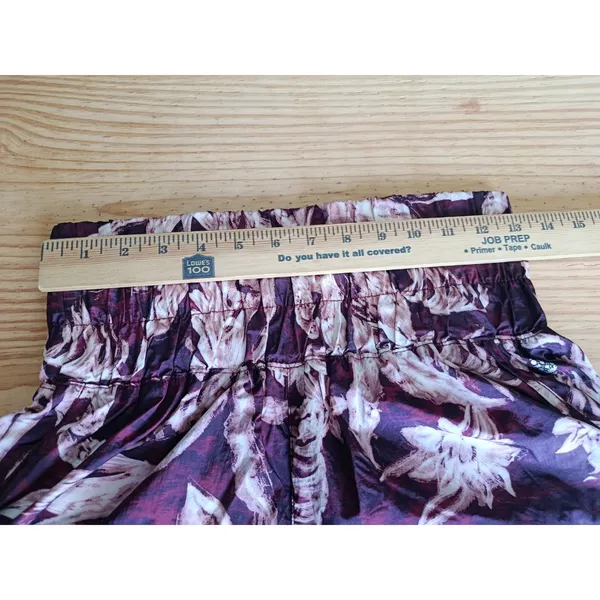 FP Movement Free People Women's Athletic Running Shorts Size S Burgundy Floral - Image 12