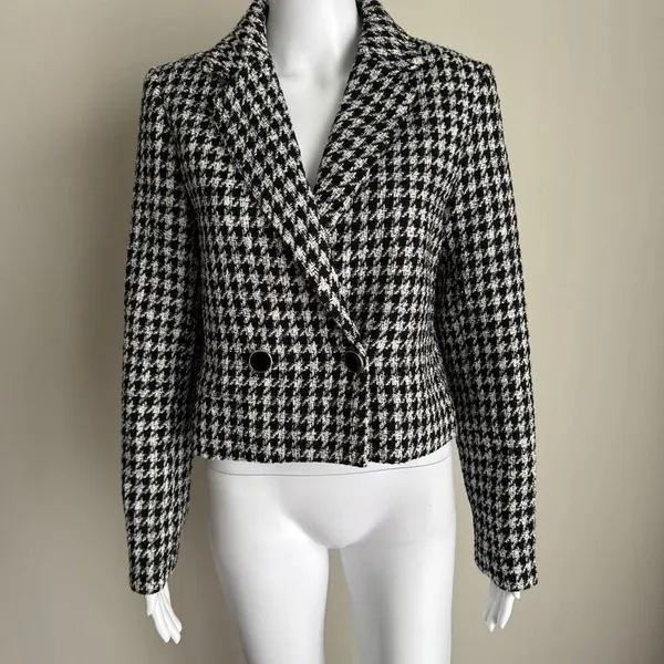 Anthropologie Maison D’ Amelie Made In Paris Houndstooth Twee Jacket - Image 2