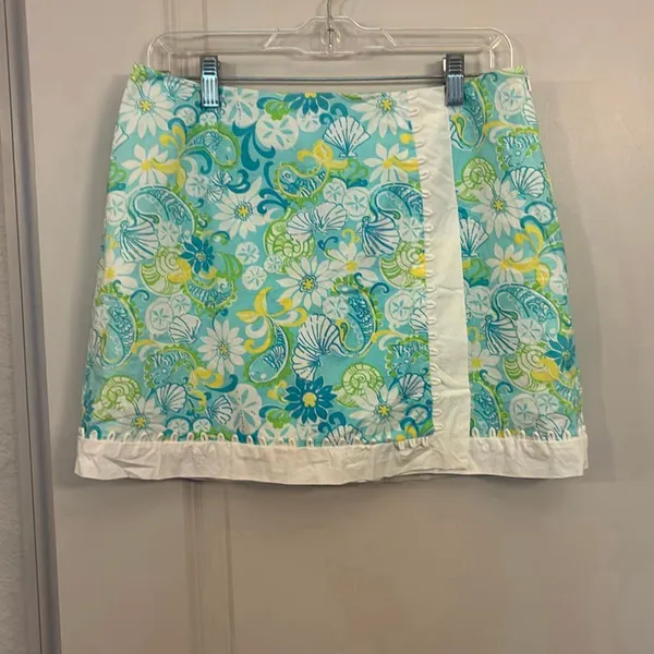 Lilly Pulitzer Pansy Skort lagoon Green wave rider women’s size 6 - Image 5