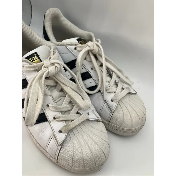 Adidas Superstar Sneakers Womens 6.5 White Black Shell Toe C77153‎ - Image 2