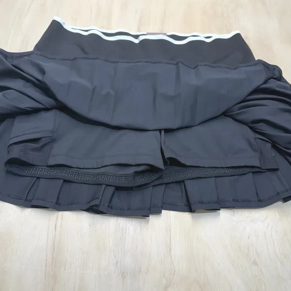 CALIA Court Collection XXL High-Rise Ribbed Mini Pleated Tennis‎ Skort Black NEW - Image 6