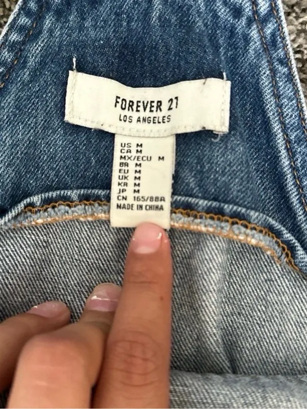 Forever 21 Blue Denim Dress Size Medium 0434 - Image 3