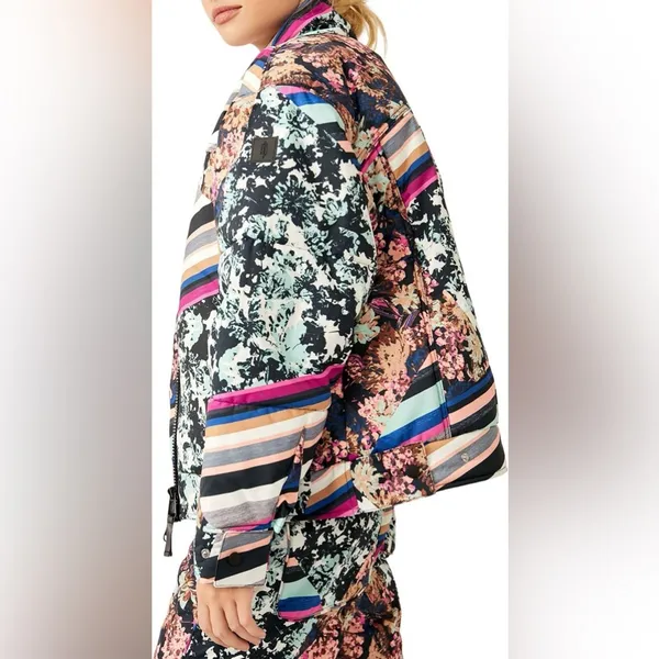 Free People New Movement Women's Bunny Slope Printed Puffer Ski Jacket Large - Image 2