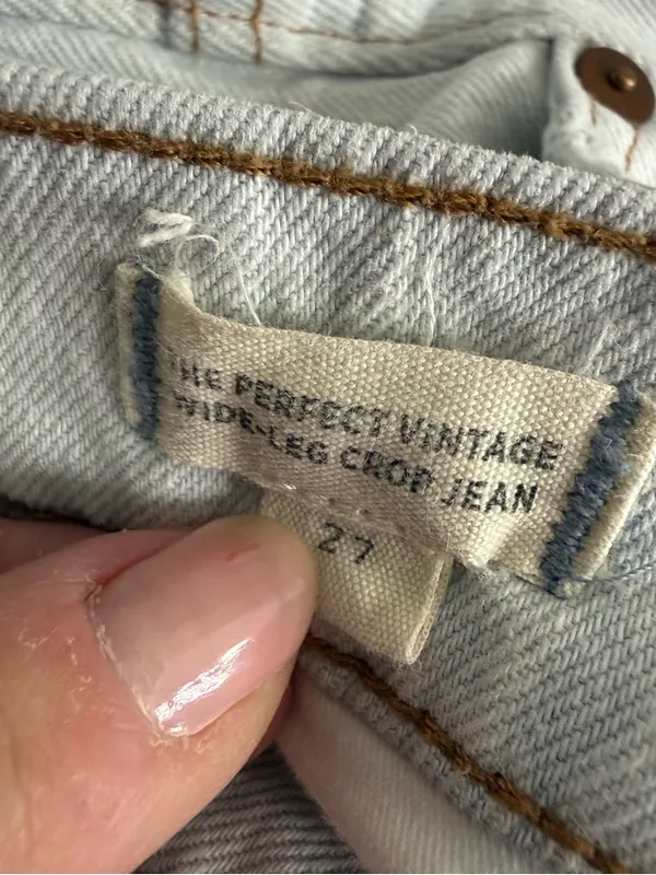 Madewell Perfect Vintage Wide Leg Crop Jeans 27 Edmunds Wash High Rise - Image 8
