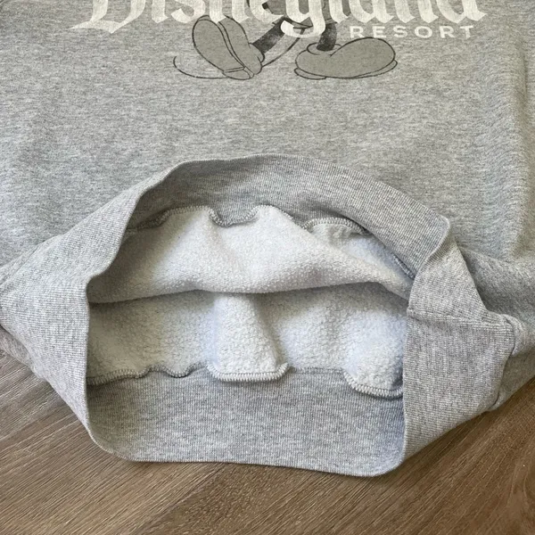 Hanes Disneyland Resort Crewneck Sweatshirt Mickey Mouse Grey Women’s Size S - Image 6