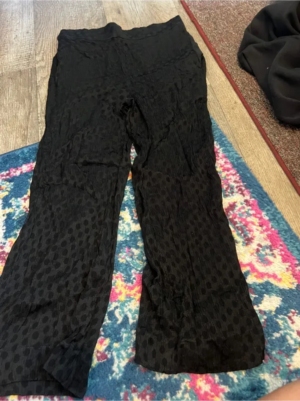 Madewell black polka dot pants size small - Image 4