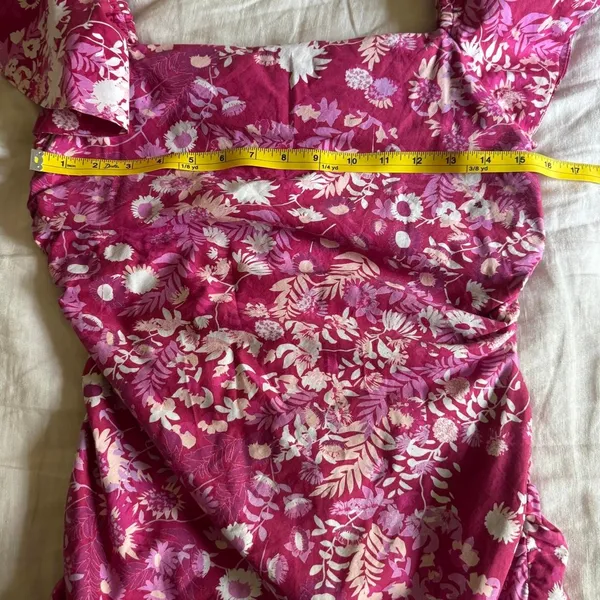 Sachin & Babi x Dillards Ellen pink magenta floral cotton ruffle sheath dress 4 - Image 8