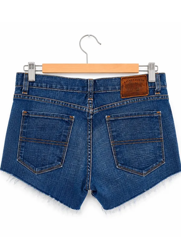 Ralph Lauren Blue Denim Jeans with Brown Leather Patch - Image 6