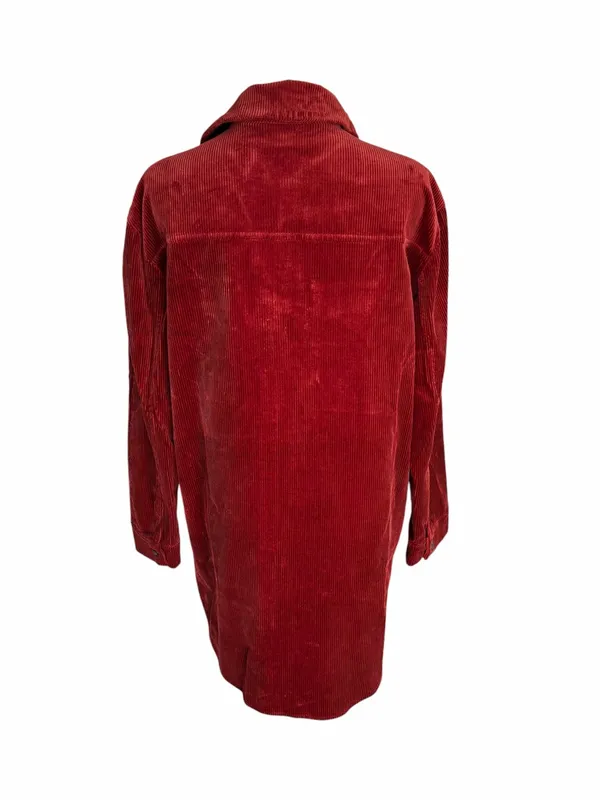 Sézane - Sadie Corduroy Shirt Dress Rust Red Size 36 US 4 - Image 4