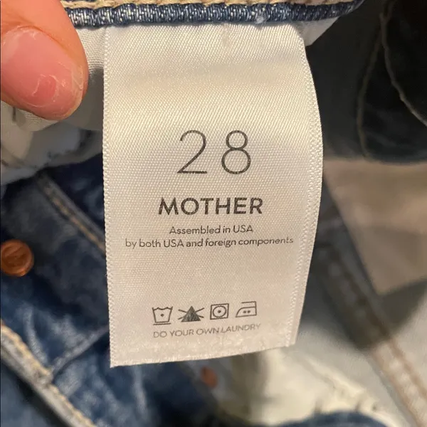 Women MOTHER Superior High Waisted Rider Skimp Jeans Wash Playing With Scissors - Image 9