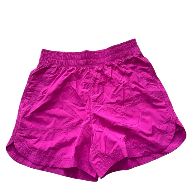 NEW Free People Bright Hot Pink Athletic Running Shorts Elastic Waist Flowy Gym - Image 3